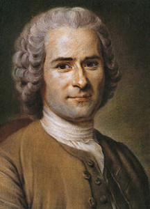 Un ritratto di Jean Jaques Rousseau.